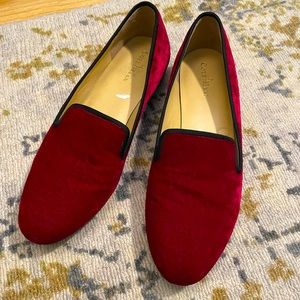 Cole Haan red velvet women’s loafers